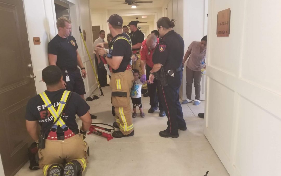 Spring Fire Rescues Child Trapped in Elevator Door