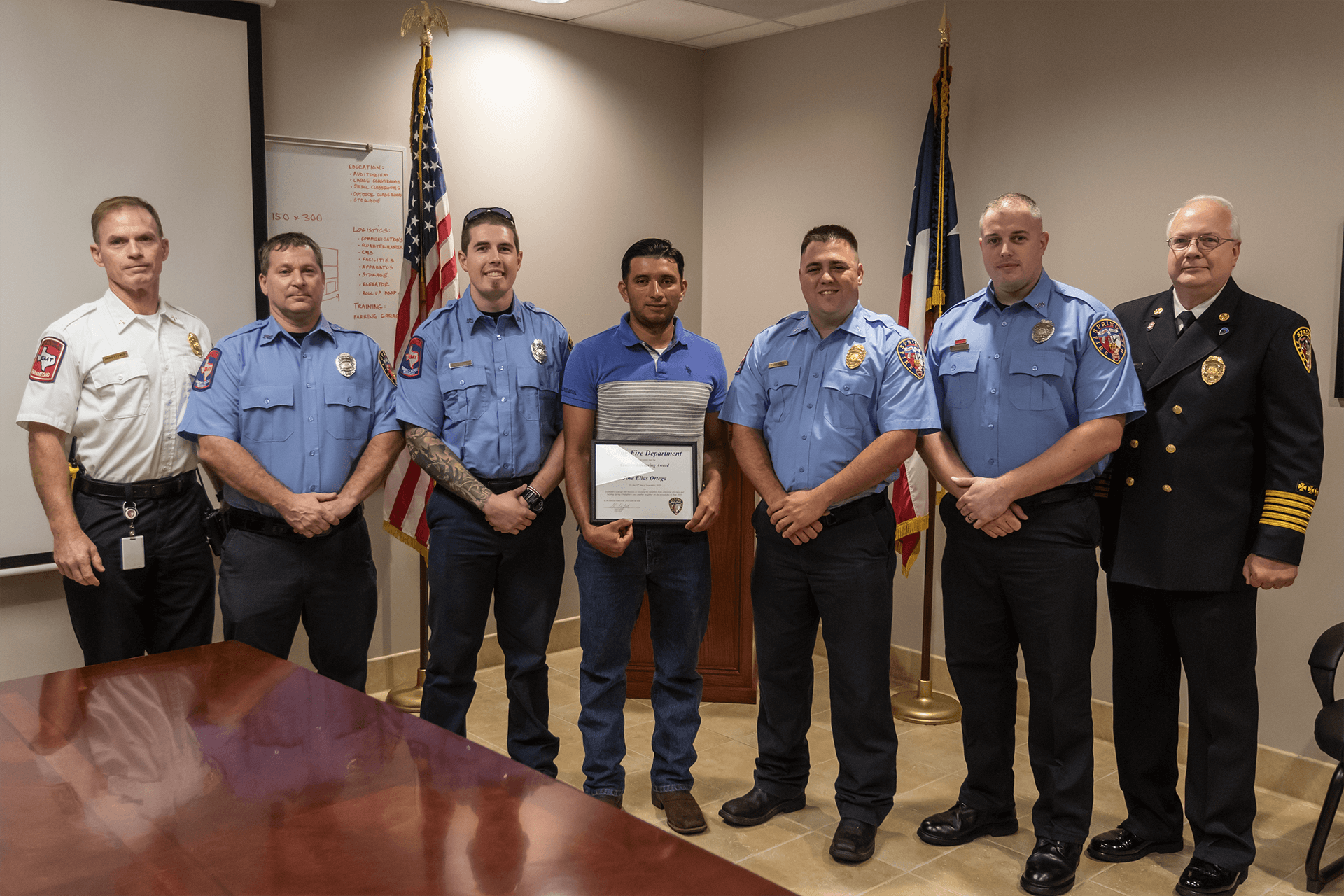 Jose Elias Ortega Receives Civilian Life Saving Award