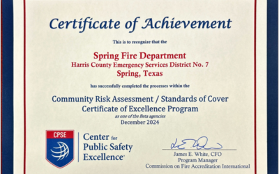 Spring Fire Department Takes Big Step Towards International Accreditation